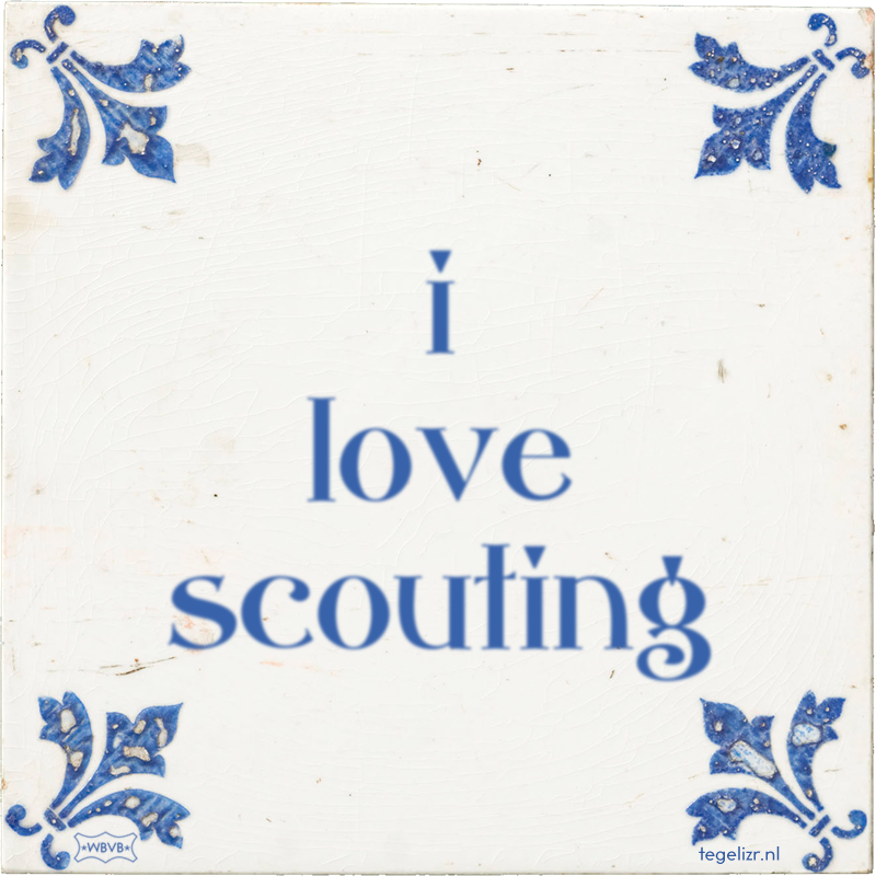 i love scouting - Online tegeltjes bakken