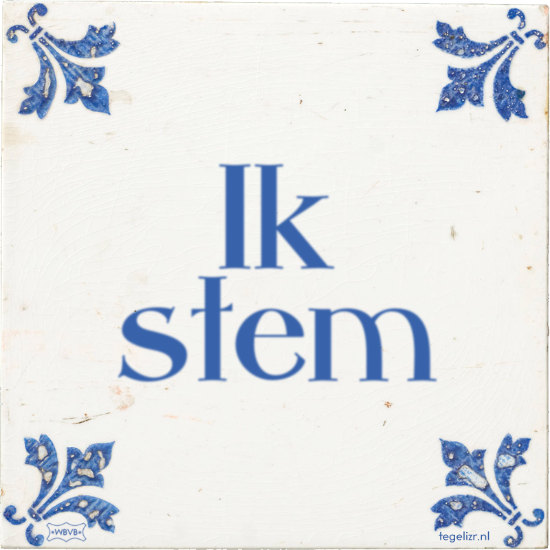 Ik stem - Online tegeltjes bakken
