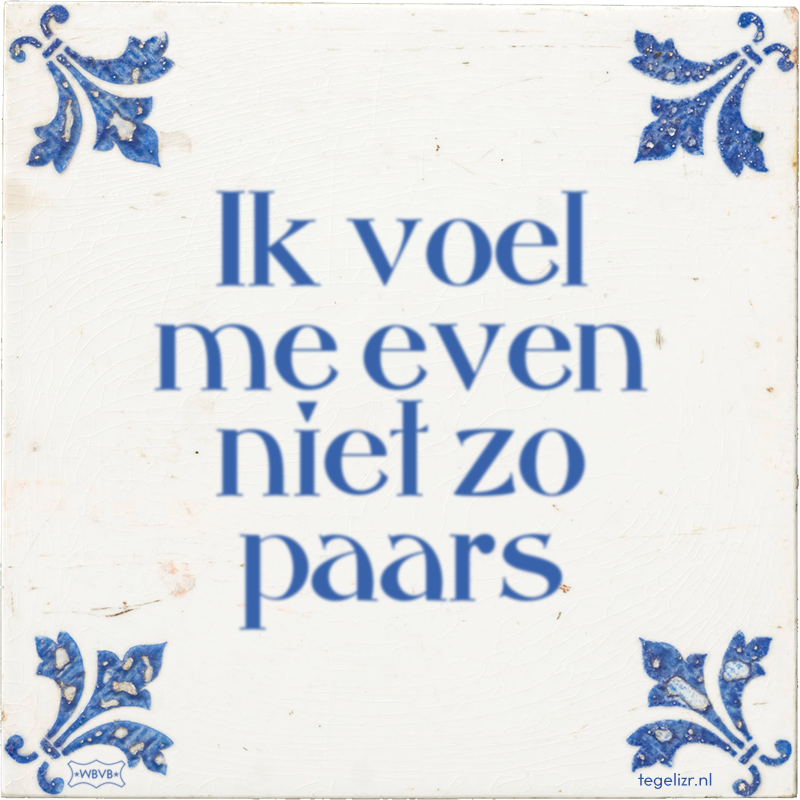 Ik voel me even niet zo paars - Online tegeltjes bakken