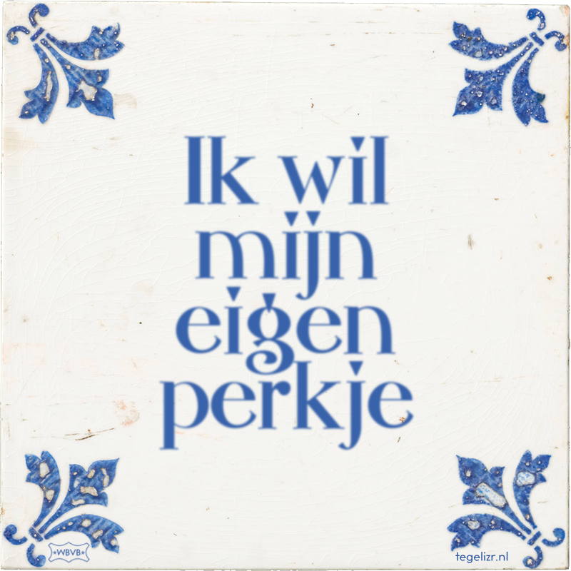 Ik wil mijn eigen perkje - Online tegeltjes bakken