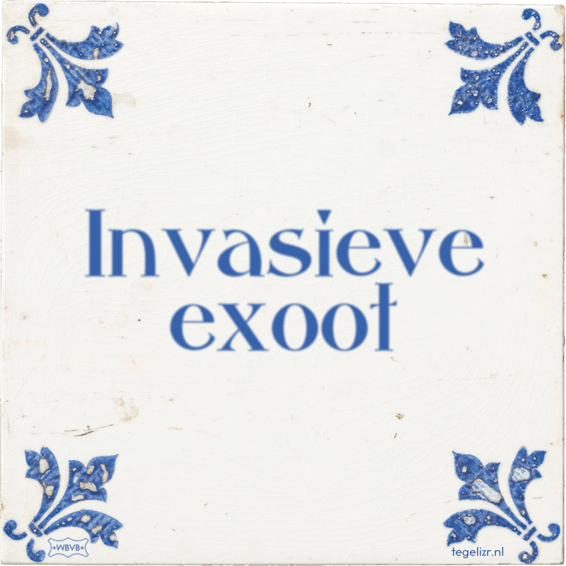 Invasieve exoot - Online tegeltjes bakken