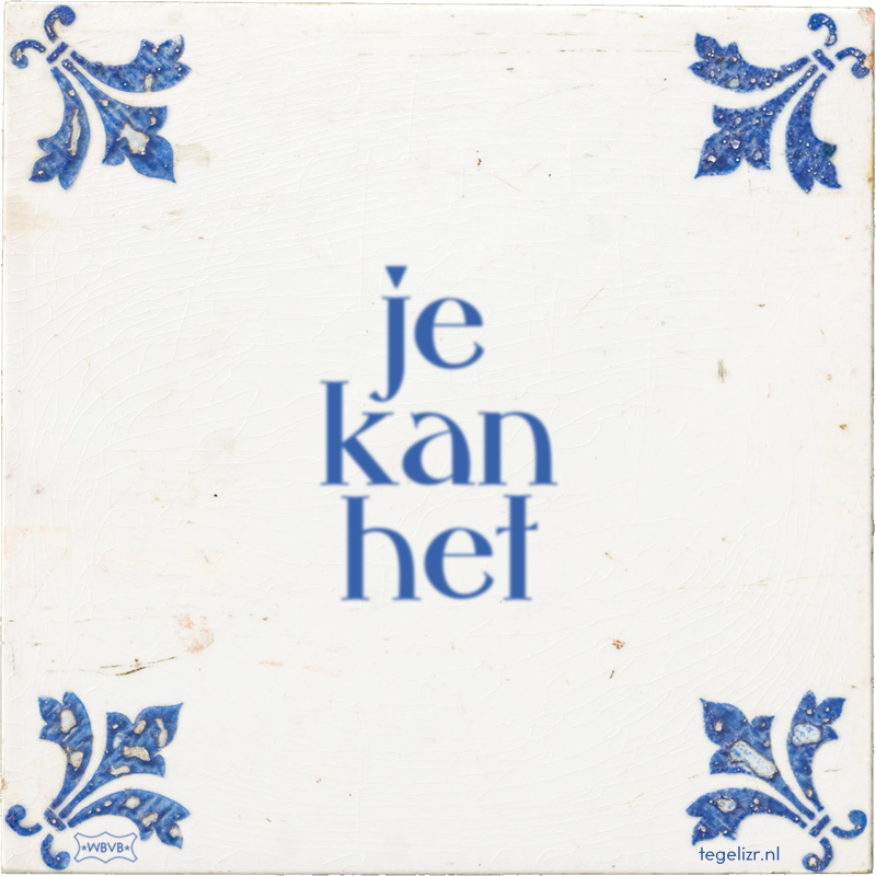 je kan het - Online tegeltjes bakken