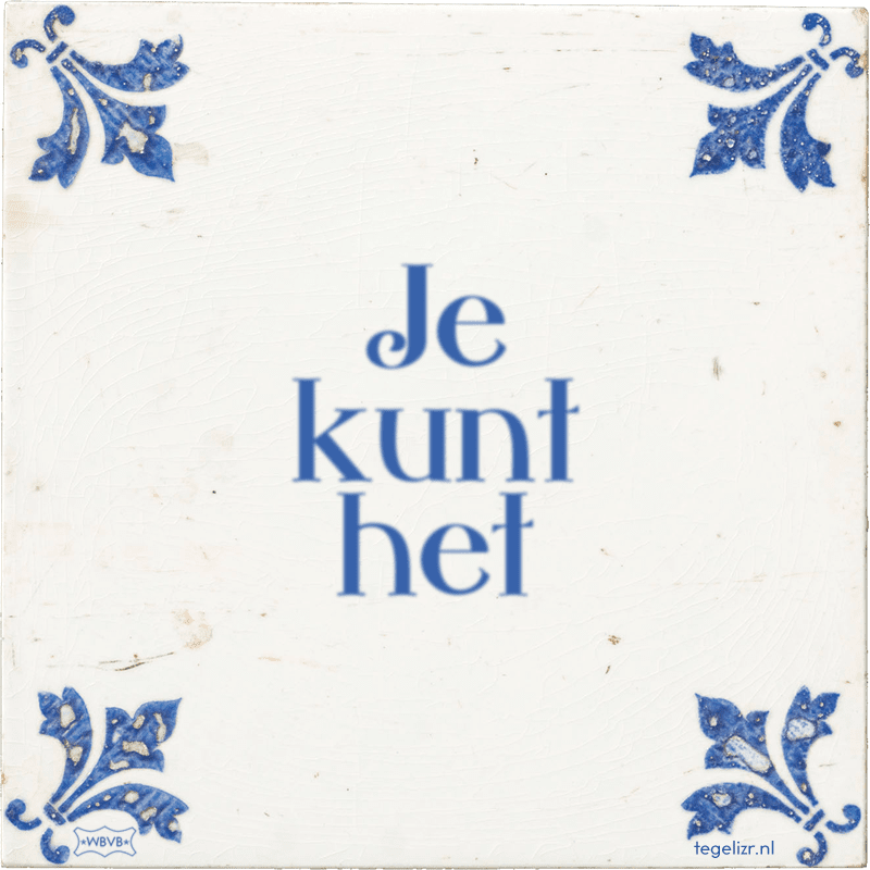 Je kunt het - Online tegeltjes bakken