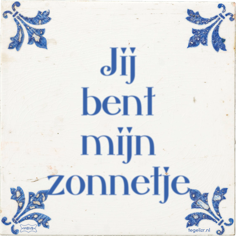 Jij bent mijn zonnetje - Online tegeltjes bakken