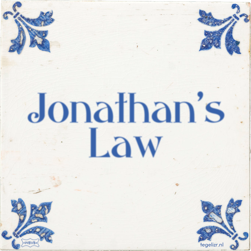 Jonathan's Law - Online tegeltjes bakken