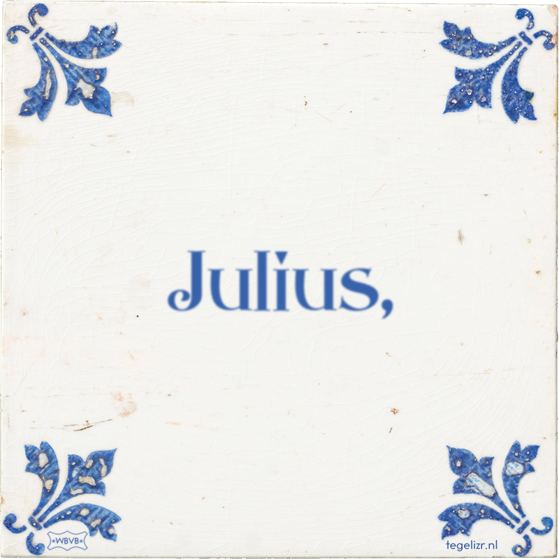 Julius, - Online tegeltjes bakken