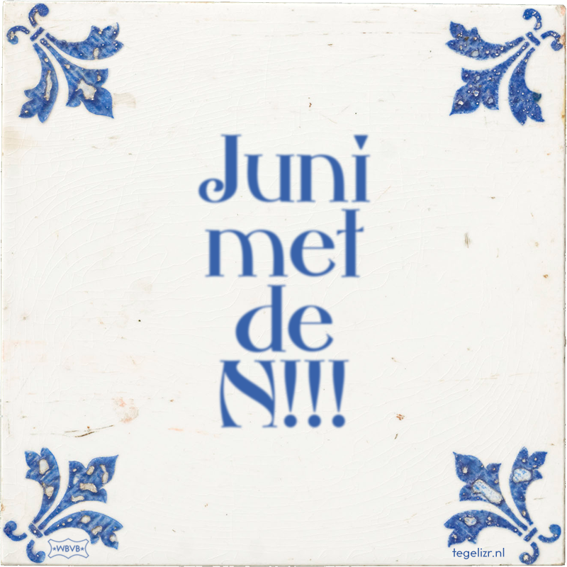 Juni met de N!!! - Online tegeltjes bakken