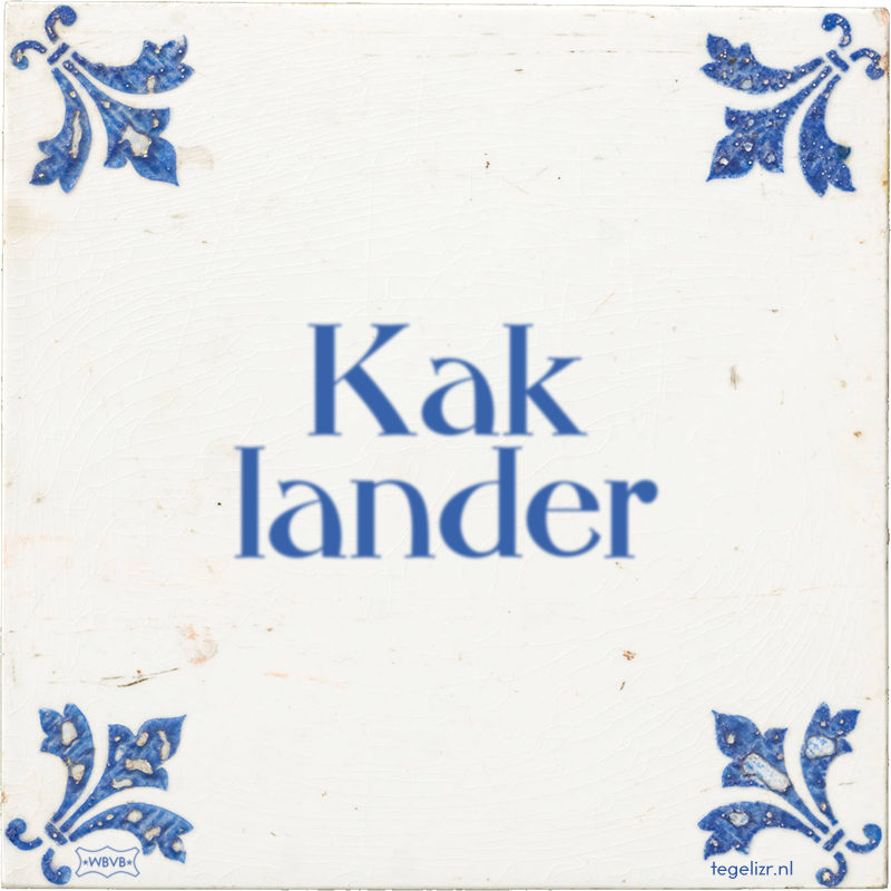 Kak lander - Online tegeltjes bakken