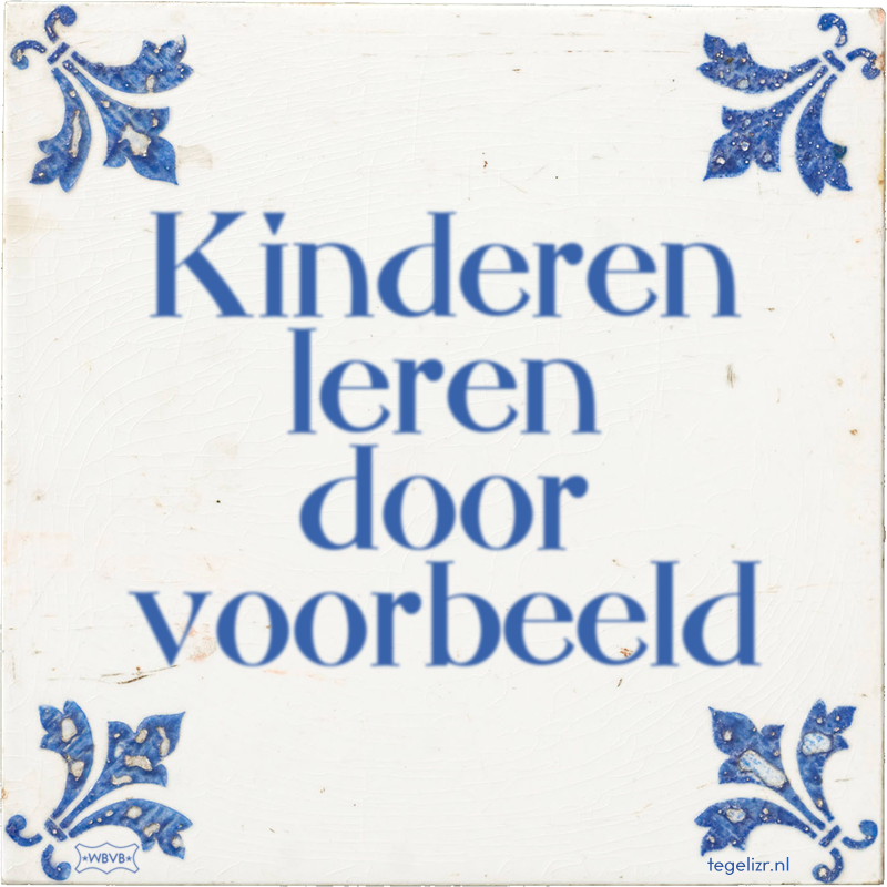 Kinderen leren door voorbeeld - Online tegeltjes bakken