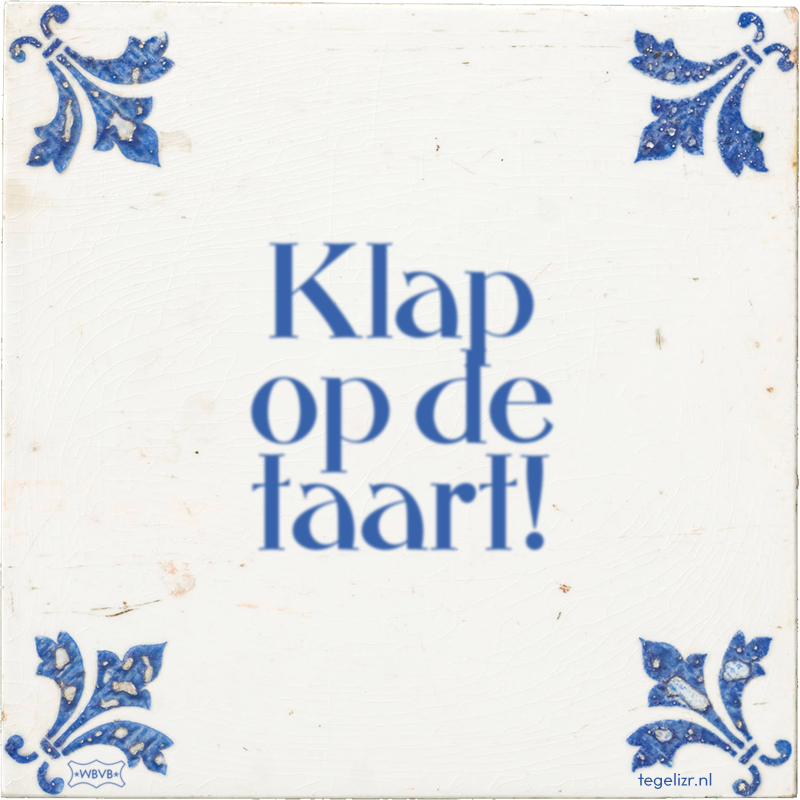 Klap op de taart! - Online tegeltjes bakken