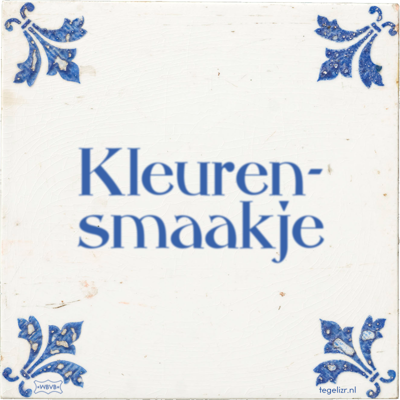 Kleuren- smaakje - Online tegeltjes bakken