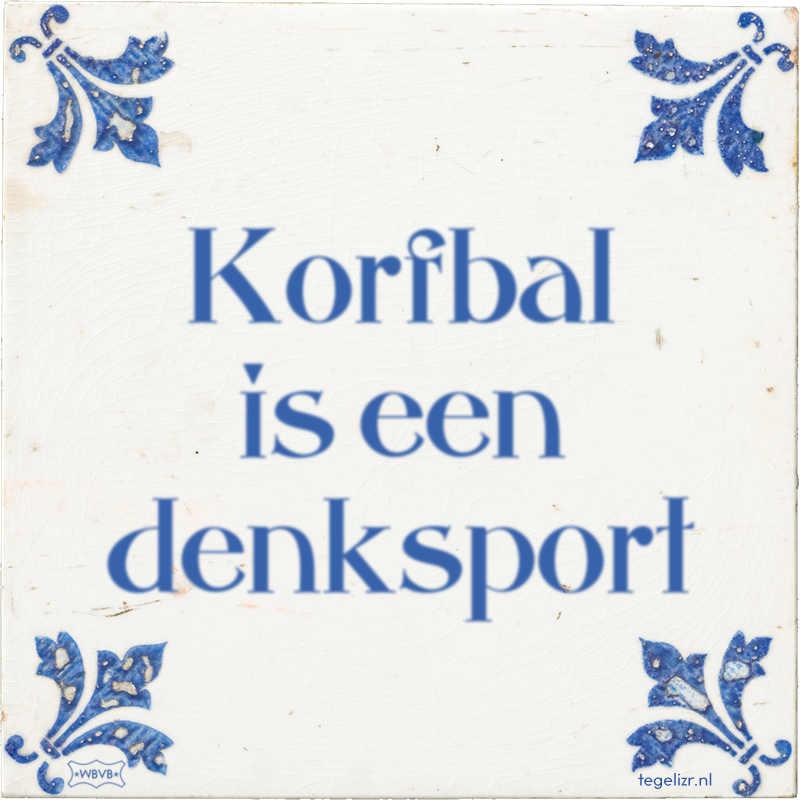 Korfbal is een denksport - Online tegeltjes bakken