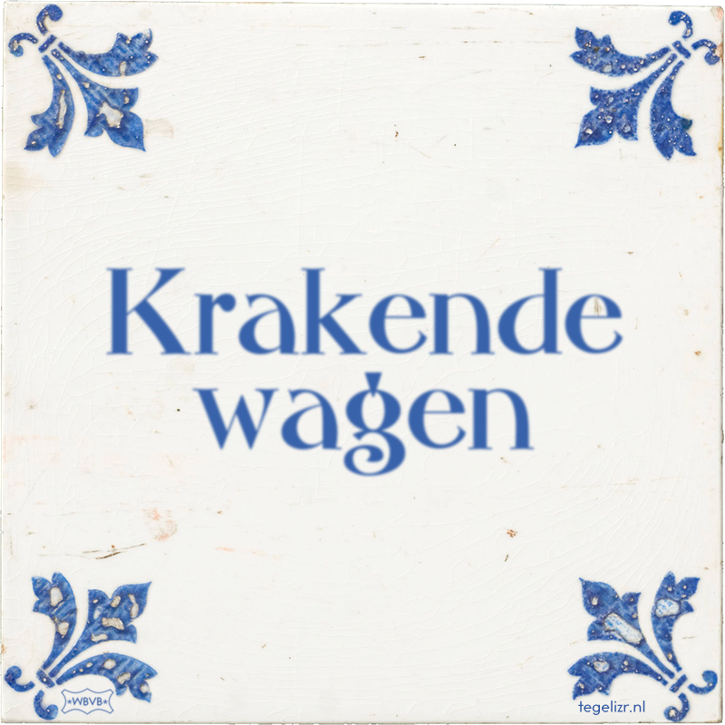Krakende wagen - Online tegeltjes bakken