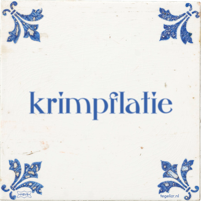 krimpflatie - Online tegeltjes bakken