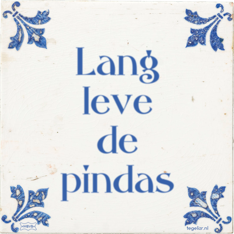 Lang leve de pindas - Online tegeltjes bakken