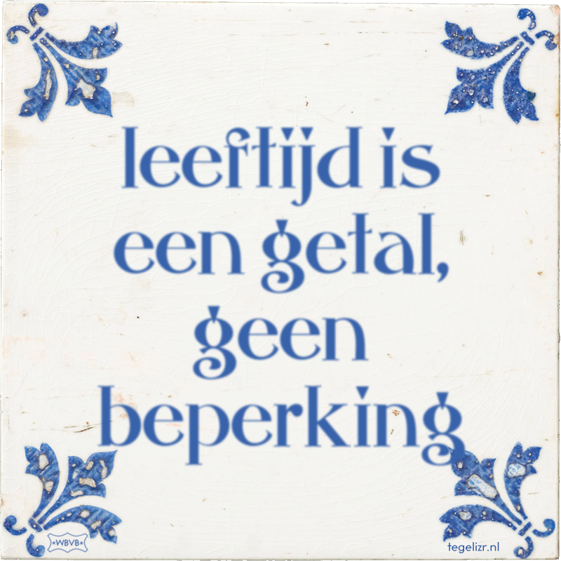 leeftijd is een getal, geen beperking - Online tegeltjes bakken