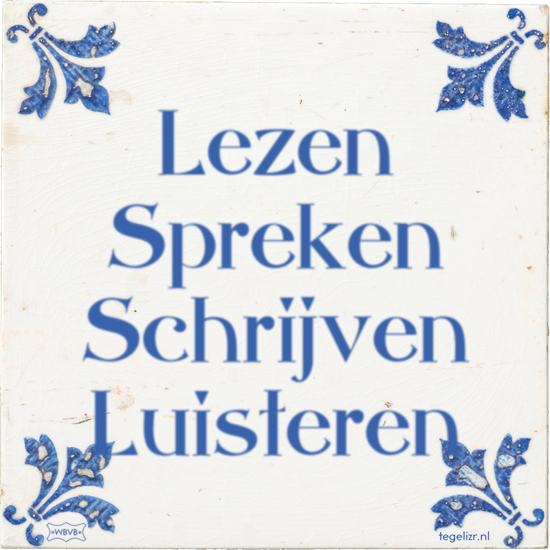 Lezen Spreken Schrijven Luisteren - Online tegeltjes bakken