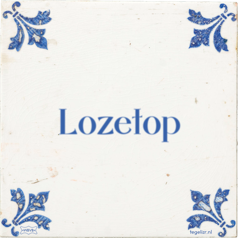 Lozetop - Online tegeltjes bakken