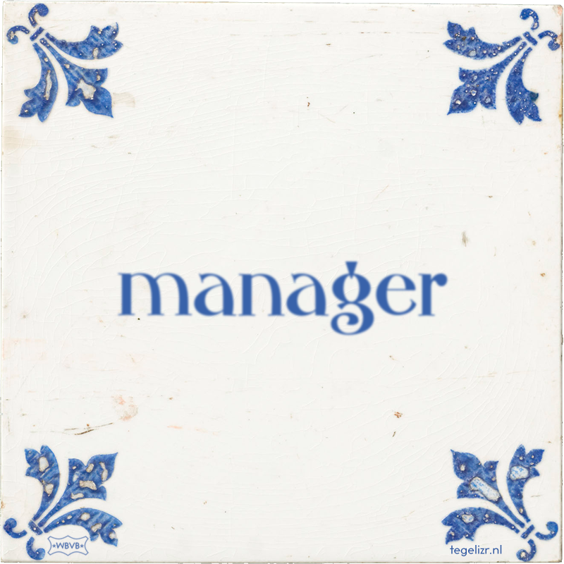manager - Online tegeltjes bakken