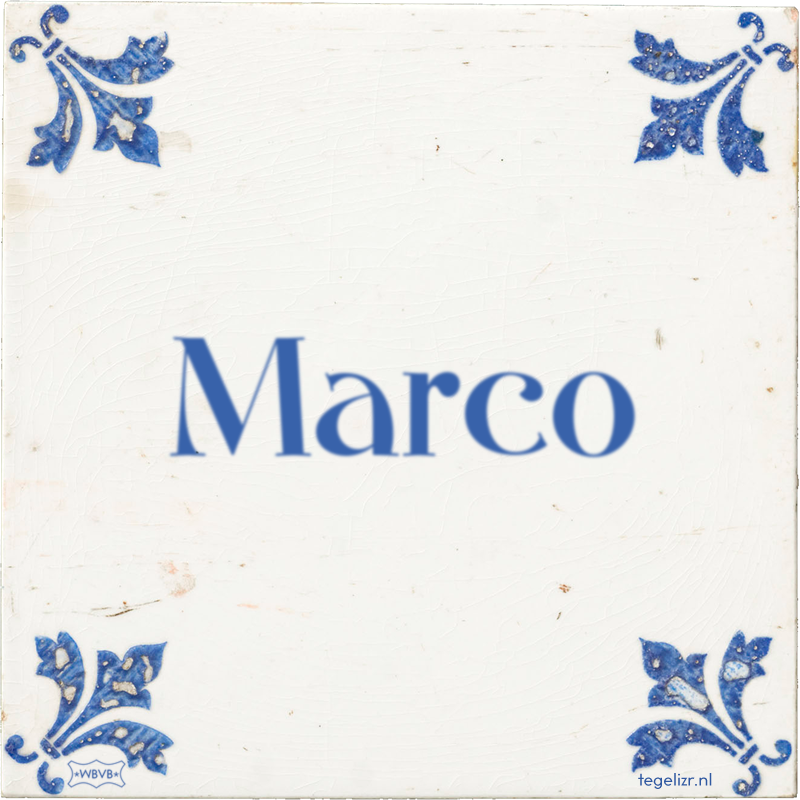 Marco - Online tegeltjes bakken