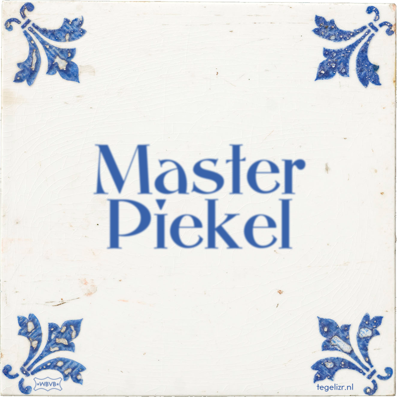 Master Piekel - Online tegeltjes bakken