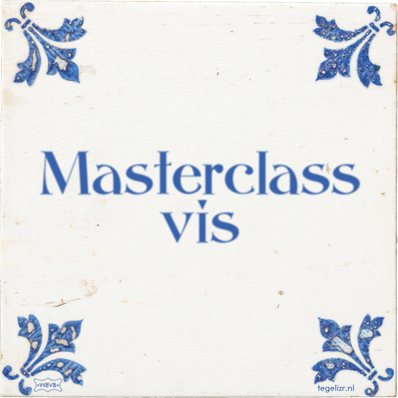Masterclass vis - Online tegeltjes bakken