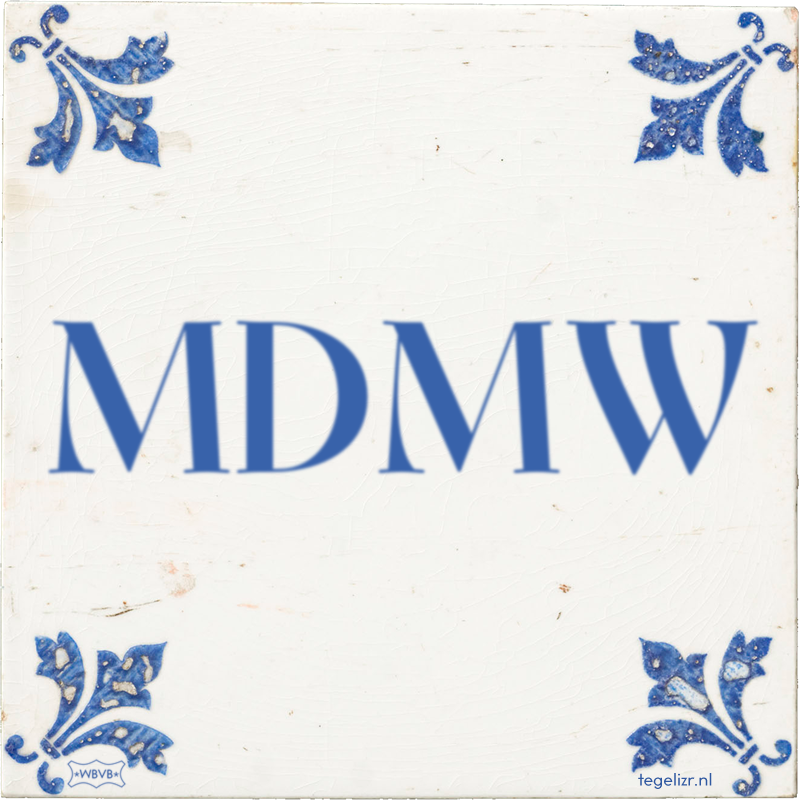 MDMW - Online tegeltjes bakken