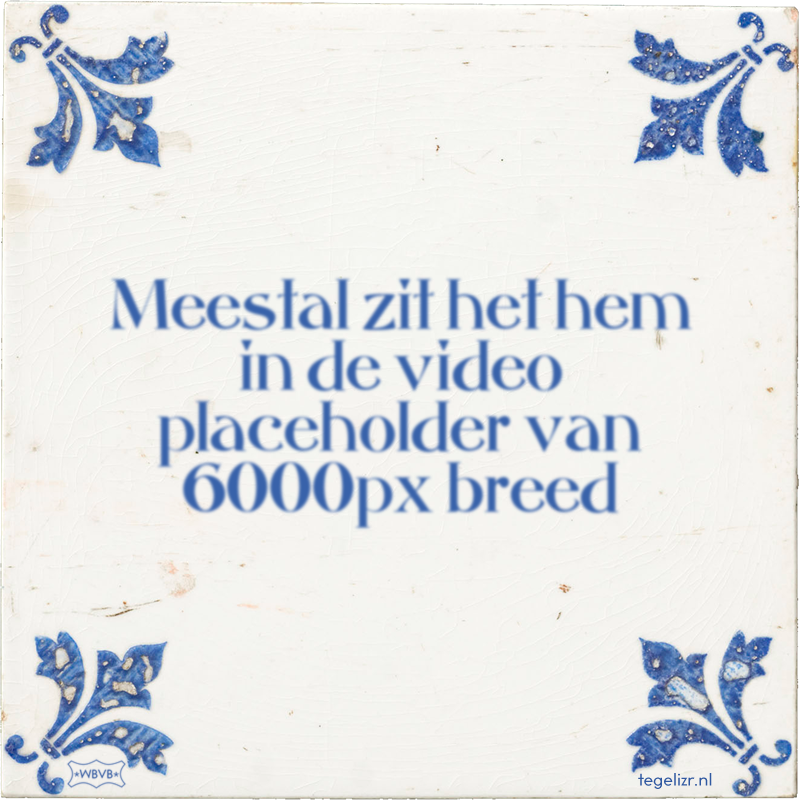 Meestal zit het hem in de video placeholder van 6000px breed - Online tegeltjes bakken
