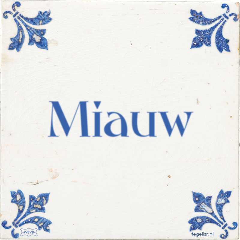 Miauw - Online tegeltjes bakken