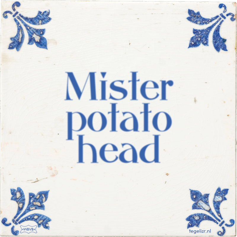 Mister potato head - Online tegeltjes bakken