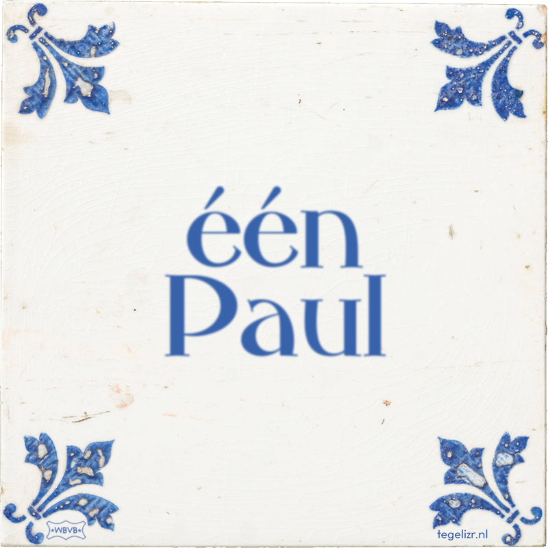 één Paul - Online tegeltjes bakken