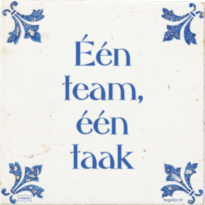 Één team, één taak - Online tegeltjes bakken