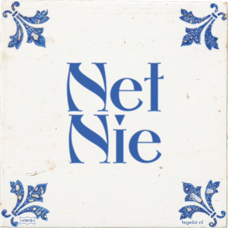 Net Nie - Online tegeltjes bakken