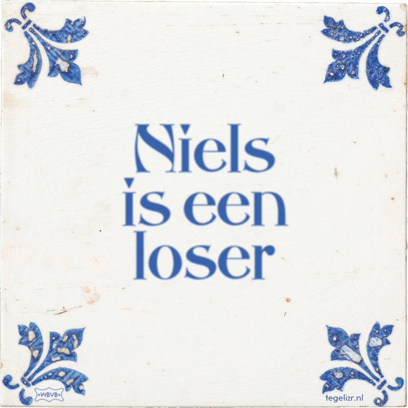 Niels is een loser - Online tegeltjes bakken