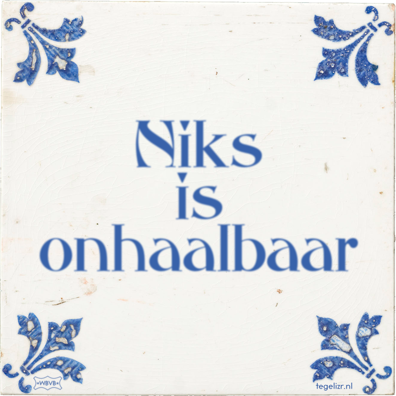 Niks is onhaalbaar - Online tegeltjes bakken