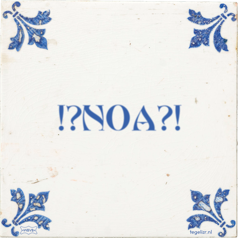 !?NOA?! - Online tegeltjes bakken