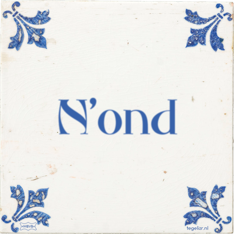 N'ond - Online tegeltjes bakken