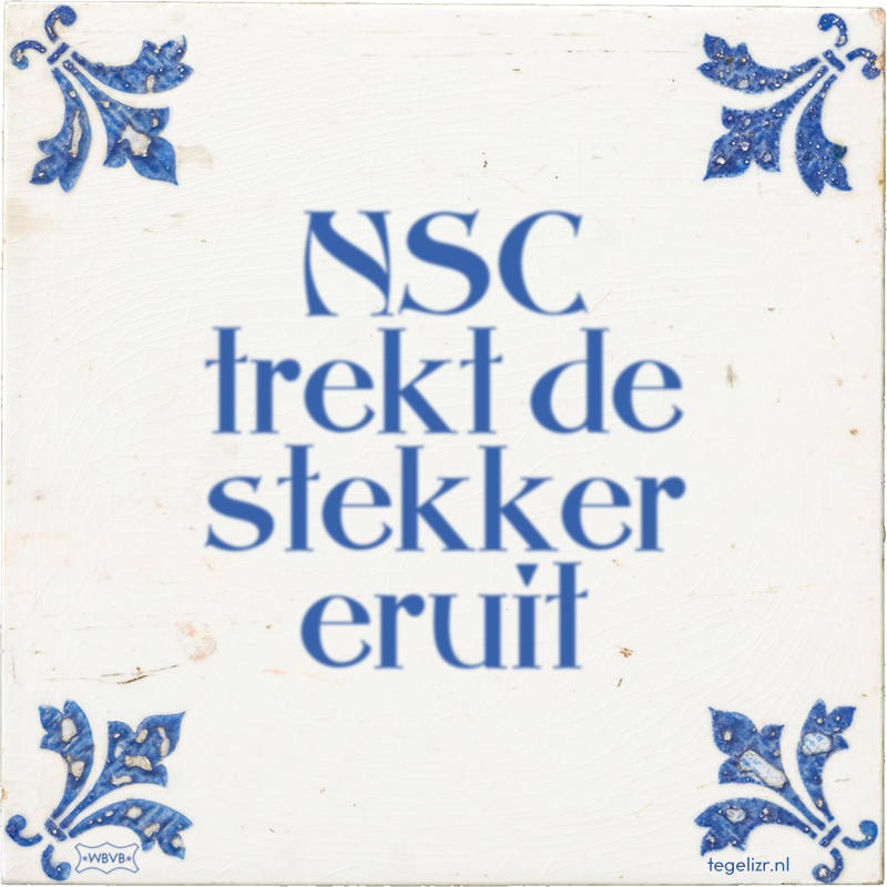 NSC trekt de stekker eruit - Online tegeltjes bakken