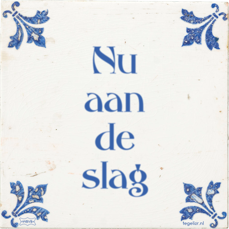 Nu aan de slag - Online tegeltjes bakken