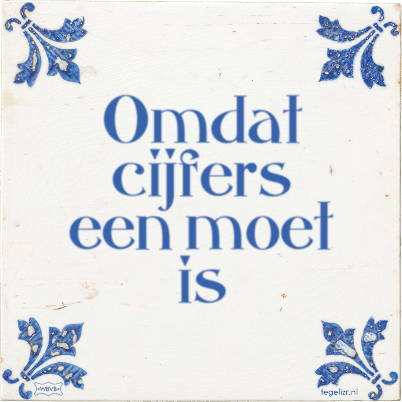 Omdat cijfers een moet is - Online tegeltjes bakken