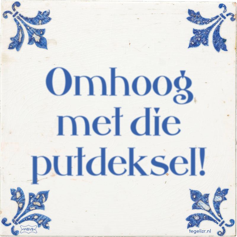 Omhoog met die putdeksel! - Online tegeltjes bakken