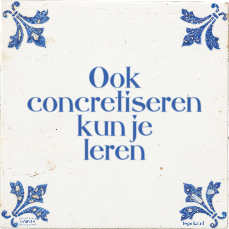 Ook concretiseren kun je leren - Online tegeltjes bakken