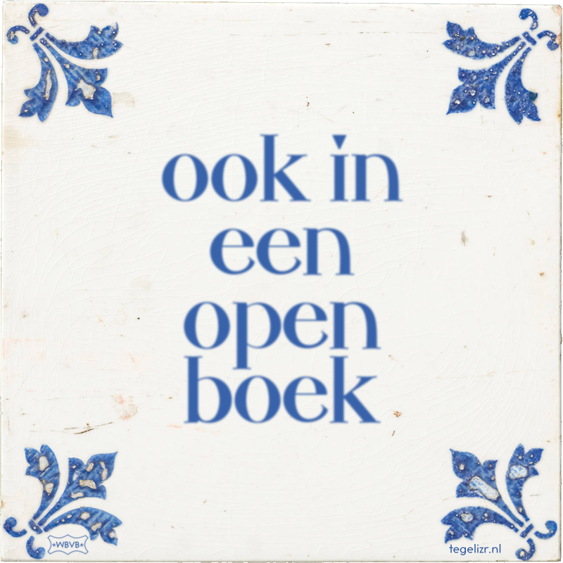 ook in een open boek - Online tegeltjes bakken