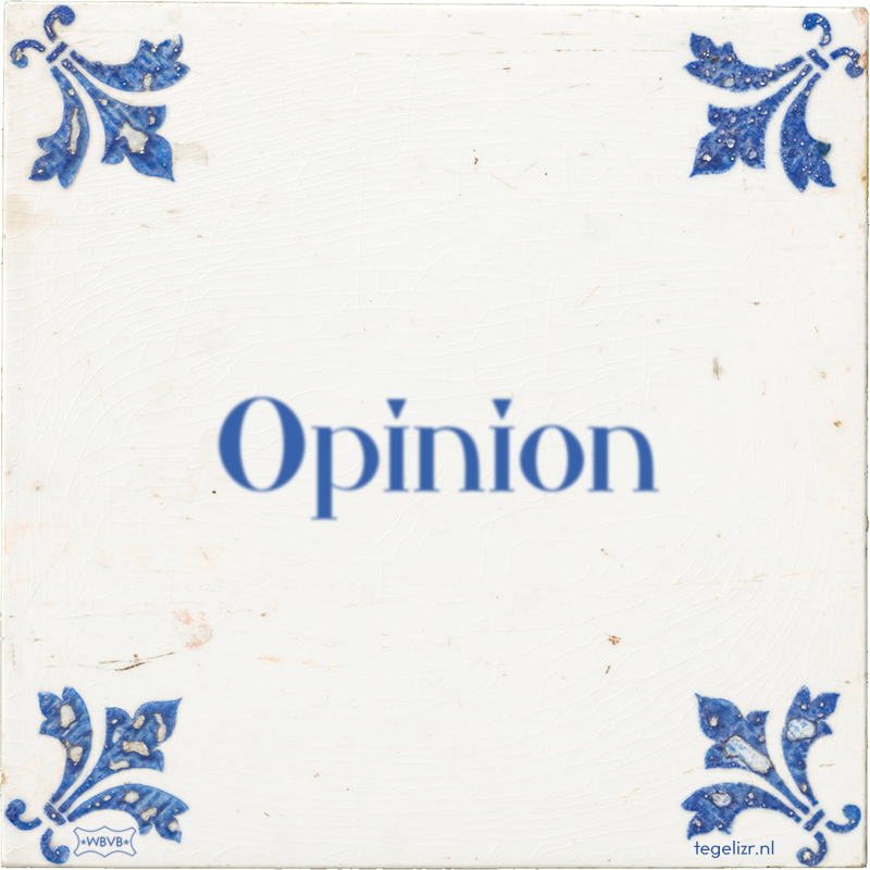 Opinion - Online tegeltjes bakken