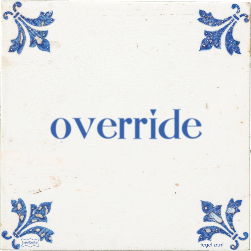 override - Online tegeltjes bakken