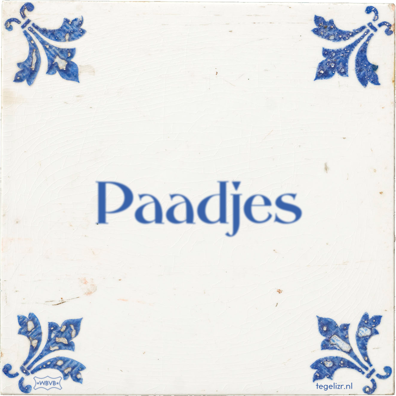 Paadjes - Online tegeltjes bakken