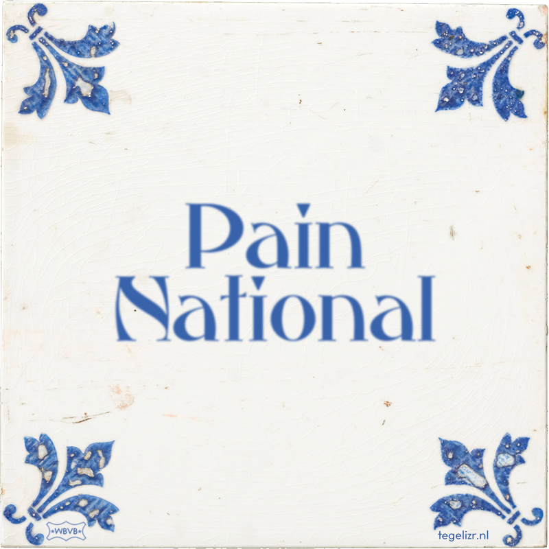 Pain National - Online tegeltjes bakken