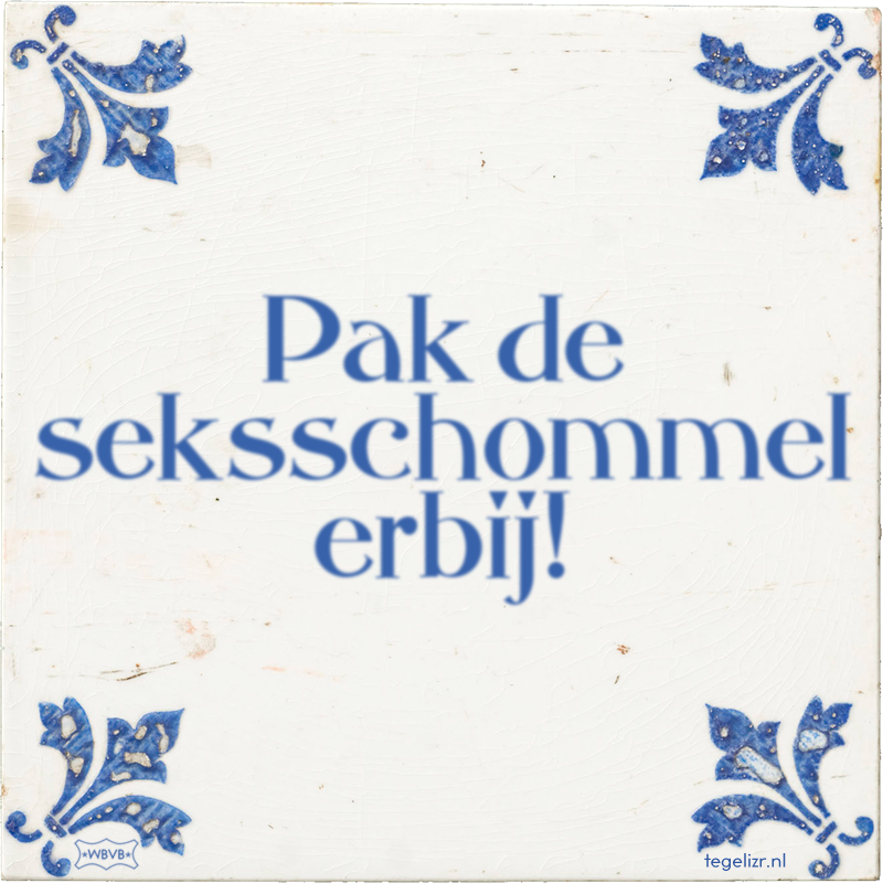 Pak de seksschommel erbij! - Online tegeltjes bakken
