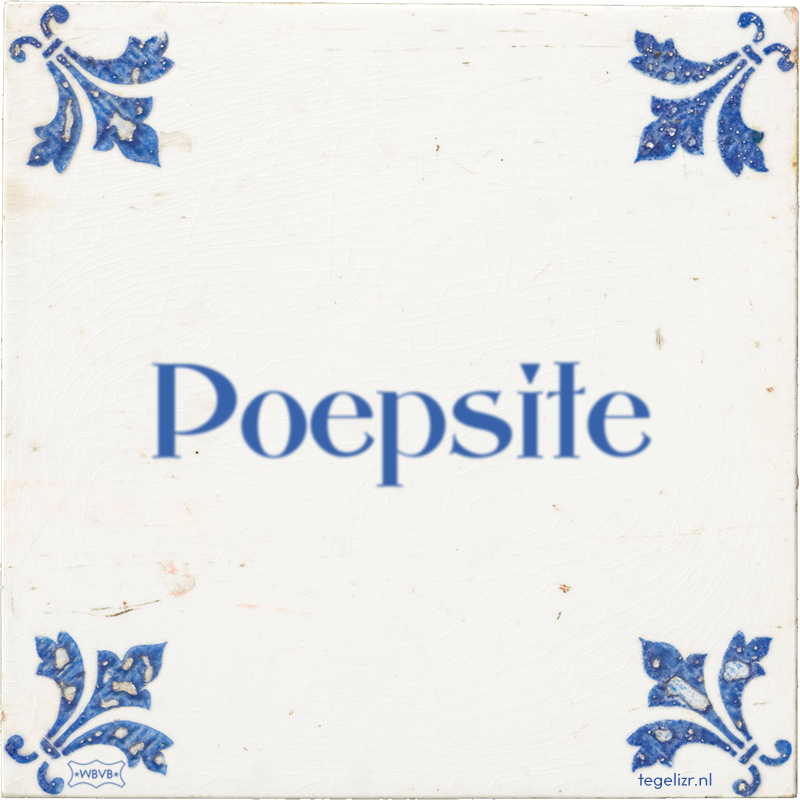 Poepsite - Online tegeltjes bakken