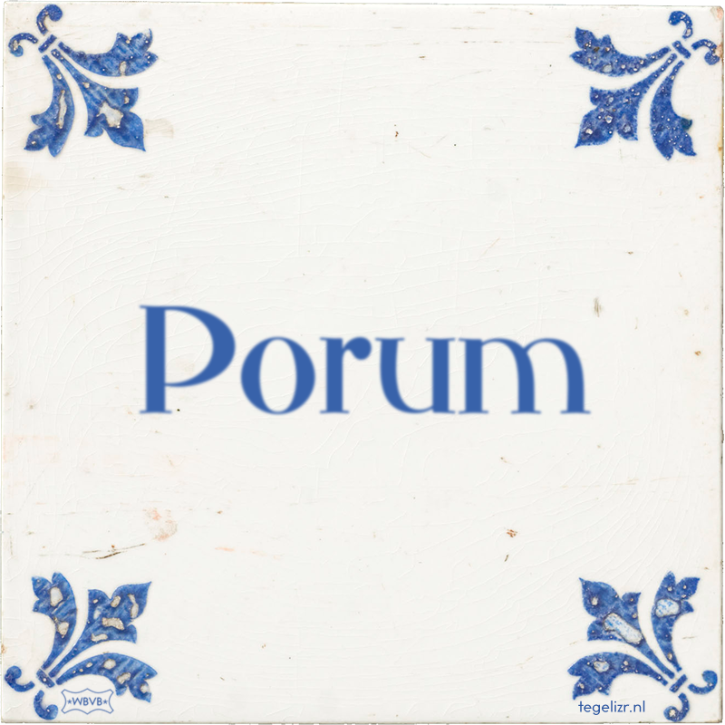 Porum - Online tegeltjes bakken